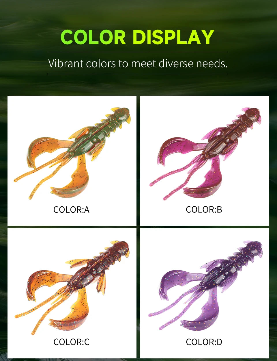Supercontinent CRAZY nimble Total length 8cm/4.2cm Lobster Soft Lure Fishing Lures Attractive Shrimp odor salt Wobbler