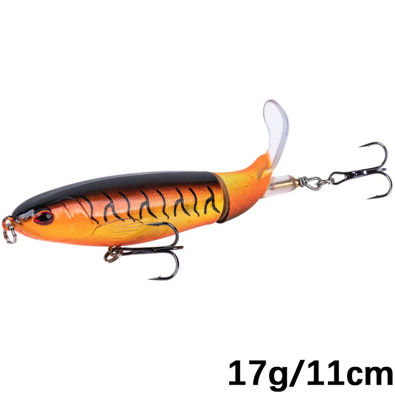 Goture Whopper Popper 10cm/11cm/14cm Topwater FIshing Lure Blowups Pike Baits Rotating Tail Fishing Tackle Crankbait Wobblers