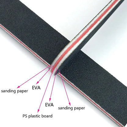 5Pcs Emery Board Nail Files, Straight Sandpaper Files for Nail Art DIY Manicure