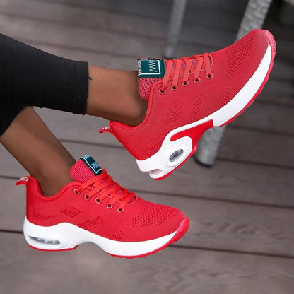 Dam platform sneakers i mesh – Andningsbara, chunky sula, löpning & sport, storlek 36–42, 4 färger