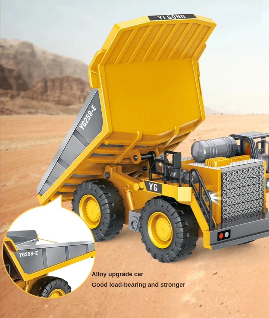Oike 4WD Radiostyrd Grävmaskin Dumpare Bulldozer RC-bil