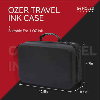 54pcs 1oz Tattoo Ink Case PU Memory Foam Push Seal Cap Secure Storage Portable Tattoo Supply for Artists Travel Studio