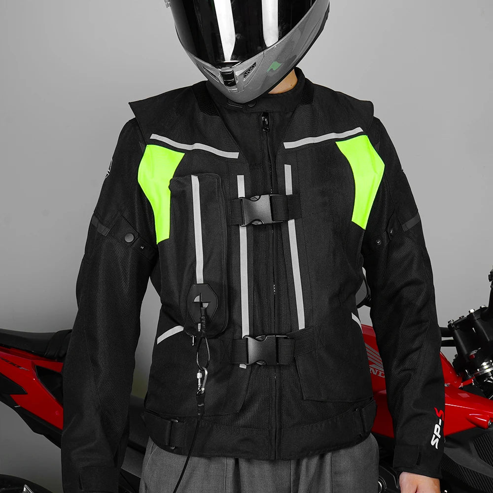 Motorcycle Jacket Motorcycle Air Bag Vest Reflective Motocross Racing Airbag Vest Moto Riding CE Protector Motorcycle Equipment
