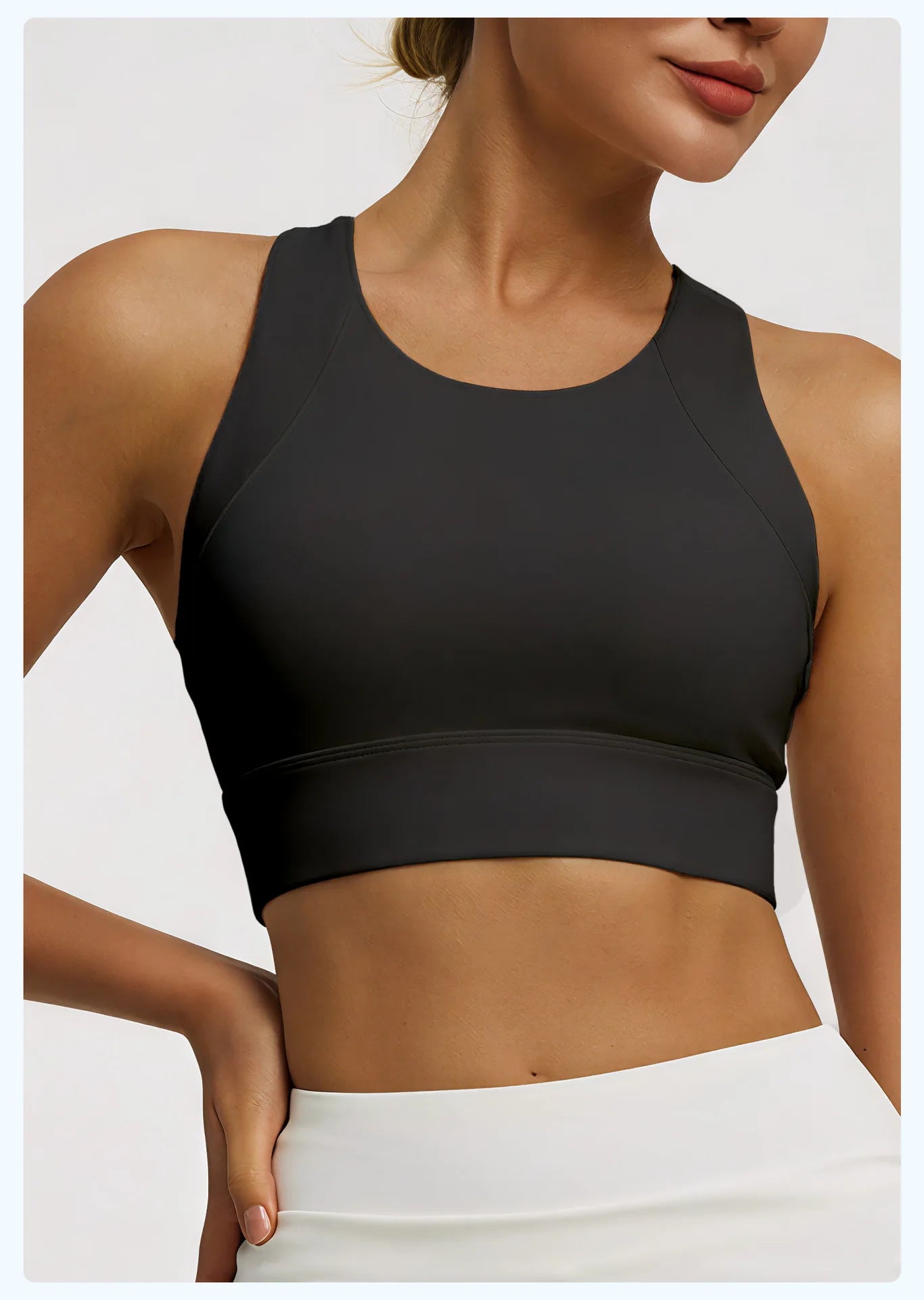 Dam Sport-BH Yoga Linne – Halterneck Inbyggda Kuddar Högintensiv StötDämpning Tennis, 5 Färger S–XXL