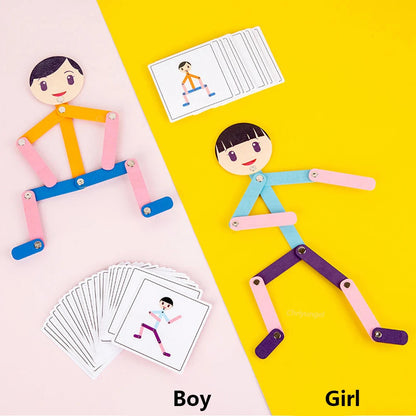 Montessori Material DIY Pussel Leksaker Brädor Pedagogiskt Spel Tidigt Lärande Leksak