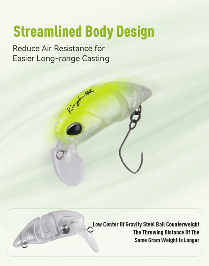 Kingdom Micro Expert Fishing Lure 2.3g 37mm Jointed Floating Minnow Artificial Hard Bait Swimbait Topwater Crankbait Trout Lure