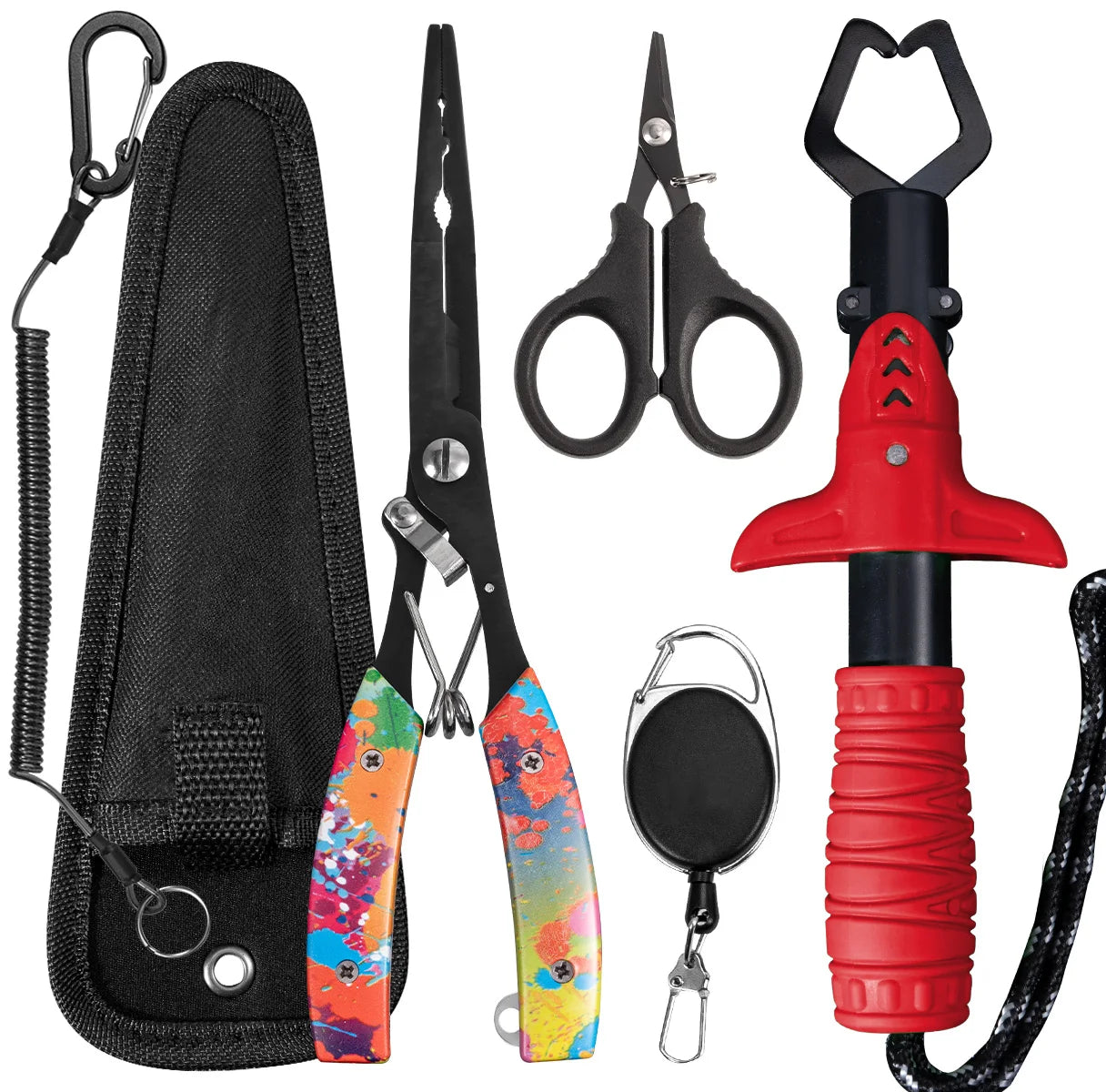 Multifunktionella Fisketänger i Rostfritt Stål – Saltvattensskyddade, 4 Design, Fiskepresent