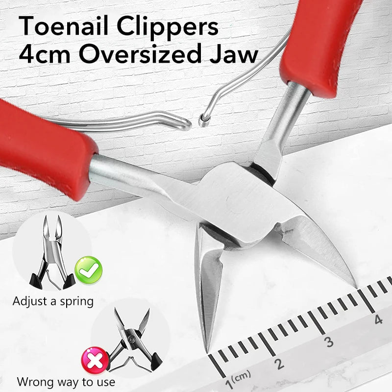Professional Nail Clipper Thick Nail Nippers Dead Skin Removal Nail Art Pedicure Care Piler Cutter Scissor Tools