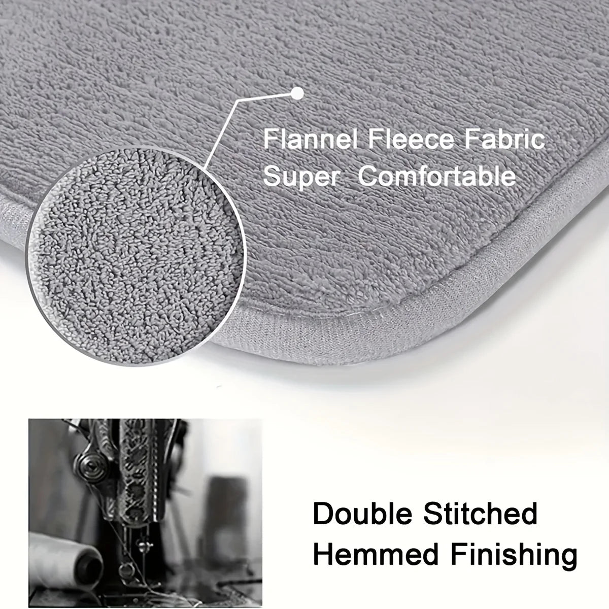 Flannel Thickened Absorbent Bathroom Floor Mat Printed Toilet Non-slip Foot Mat Bedroom Square Carpet Entrance Mat