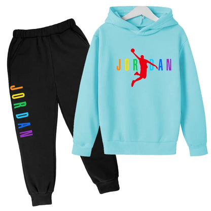 2-13 Years Boys Girls Simple Outfits Children Clothes Autumn Spring 2pcs Hoodie+Pants Letter Print Tracksuits  Kids Casual  Sets