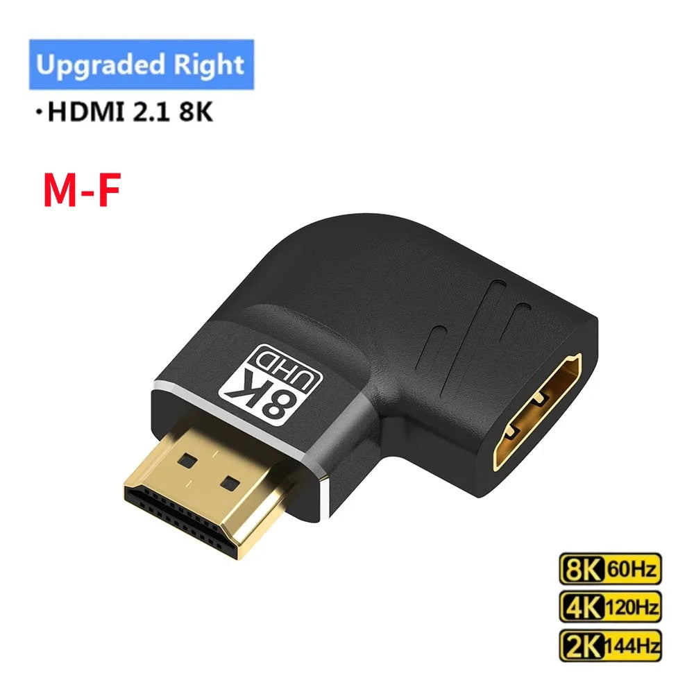 HDMI 2.1-adapter med 90° eller 270° vinkel – 8K 60 Hz