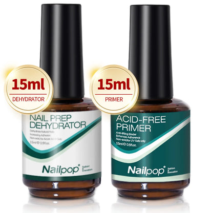 NAILPOP Nail-Primer And Nail Prep Dehydrator 15ML Nail Polish Soak Off UV/LED Base Primer Gel First Nails Gel for Manicure Tools