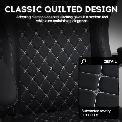 Vittanly Gaming Chair Ergonomic Gaming Chair with Headrest, Lumbar Cushion and Footrest, Height-Adjustable Rotating Office Chair