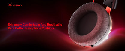 NUBWO G03 Trådlöst Gaming Headset – 3 Anslutningslägen 2.4GHz Bluetooth 3,5mm 50mm 100h ≤20ms CE/FCC PS5 PS4 PC Xbox Röd Grön