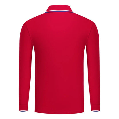 Långärmad Polo-shirt med Eget Tryck eller Logotyp – Unisex S–4XL (Asian)