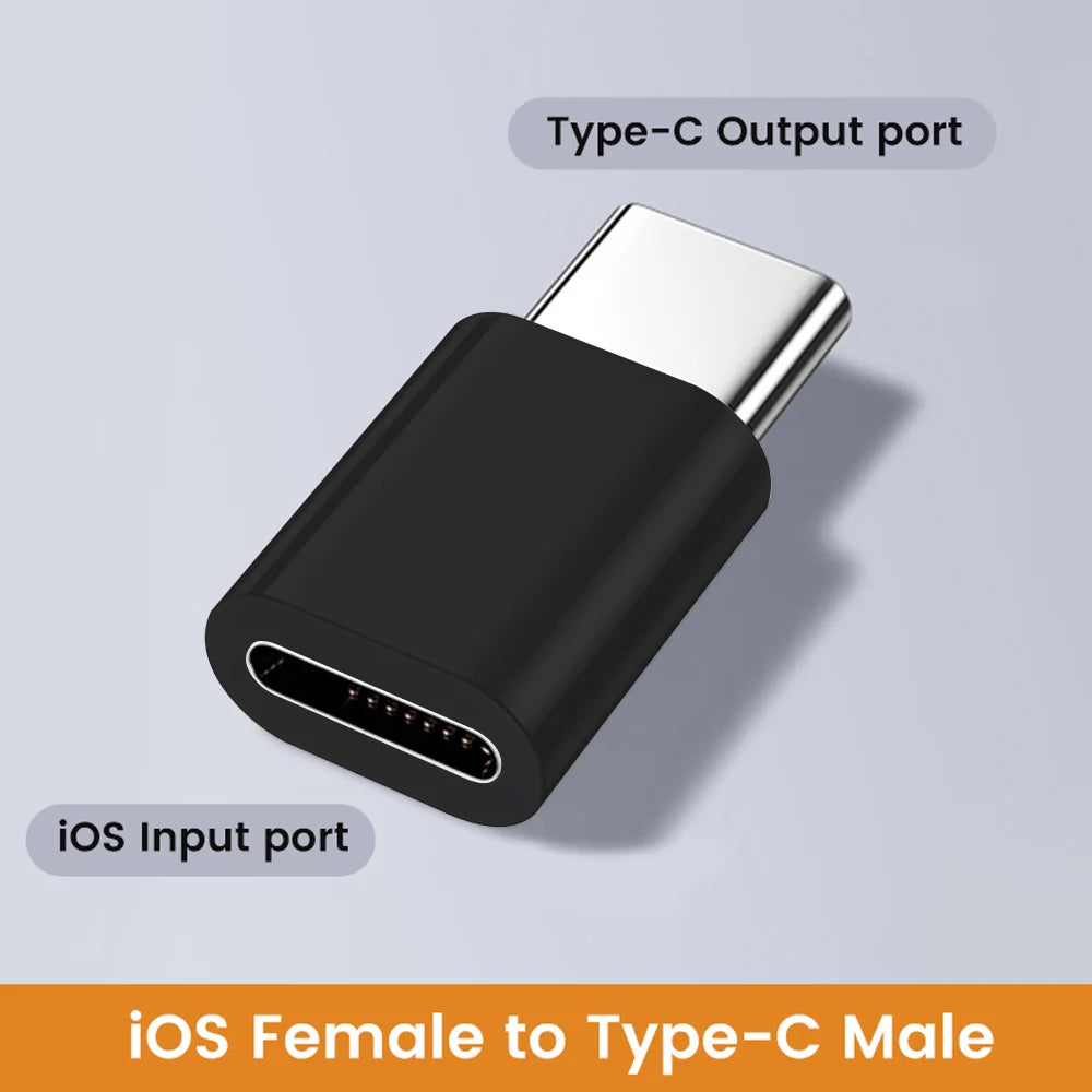 Type C To Lightning Adapter Type C Male To Lightning Female Converter High Speed Charging/Transfer Adapter for iphone 15 16