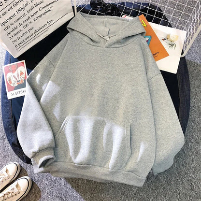 2025 white Hoodies men women Autumn Long Sleeve Pullover Tops Casual Pocket Hoodies Unisex Outer Loose Sport Wear