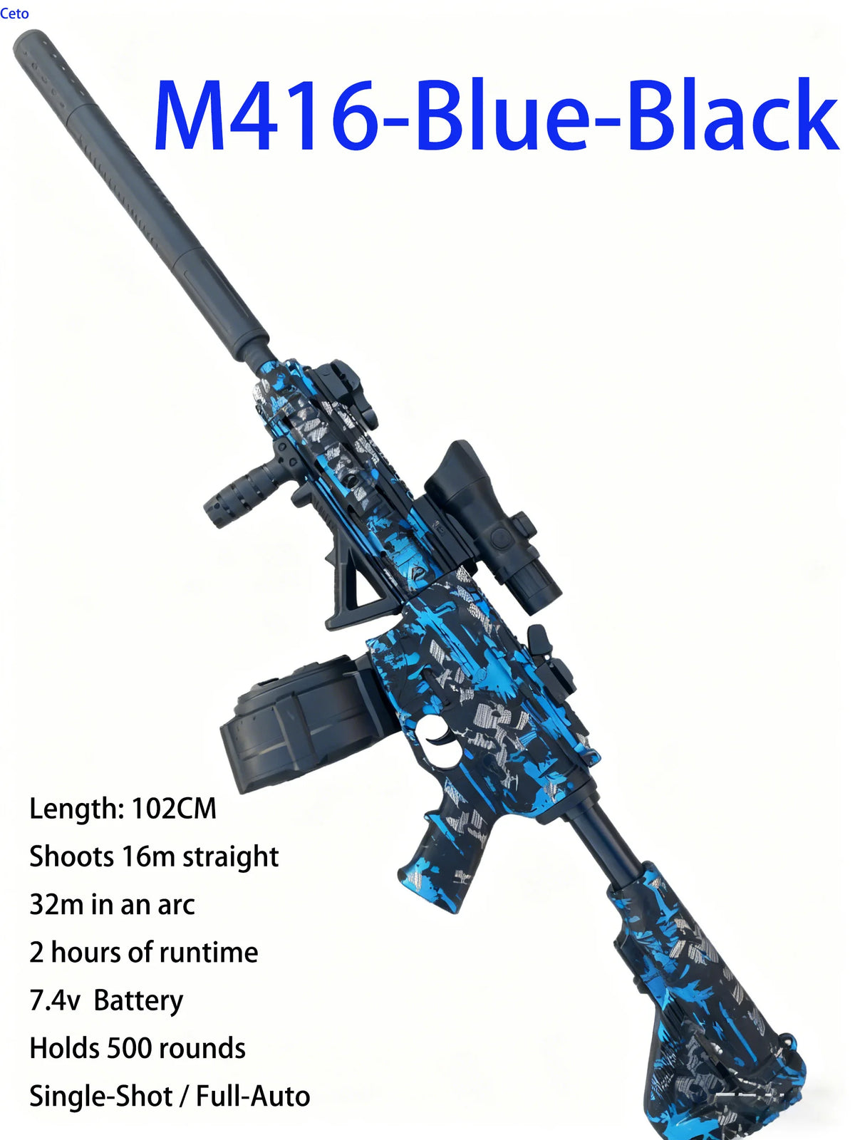 M416 Taktisk Gel Blaster Lila/Svart