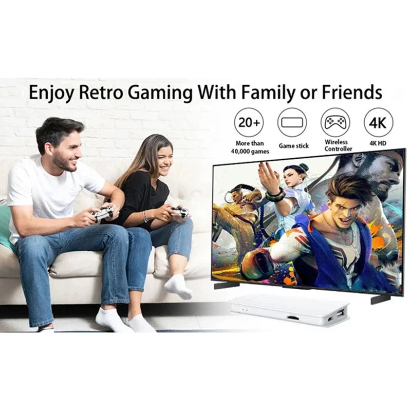M15 4K TV Game Stick Retro Spelkonsol – 64GB/128GB 20 000–40 000 Spel 23 Emulatorer Trådlösa Handkontroller HDMI