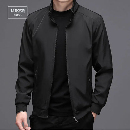 Tunn Bomberjacka Herr – Business & Casual Vår/Sommar, Grå/Blå/Svart, M–5XL