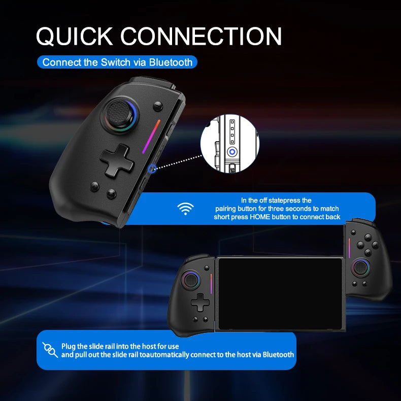 For Nintendo Switch & OLED & Lite Wireless Controller Bluetooth Gamepad Control Hall Gaming Mando Command Game Pad Accessories