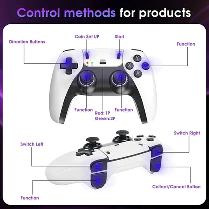 M15 4K TV Game Stick Retro Spelkonsol – 64GB/128GB 20 000–40 000 Spel 23 Emulatorer Trådlösa Handkontroller HDMI