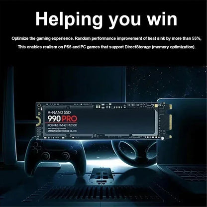 M.2 NVMe SSD 980Pro 990Pro – PCIe 4.0 7400MB/s 1TB 2TB 4TB Laptop & PC USB Type-C Snabb Lagring 2026