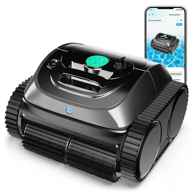 WYBOT A1 Trådlös Poolrobot – 120min 2600mAh IPX8 Dubbellager Filter Gyroskopnavigering Auto-Parkering 100m² 2026