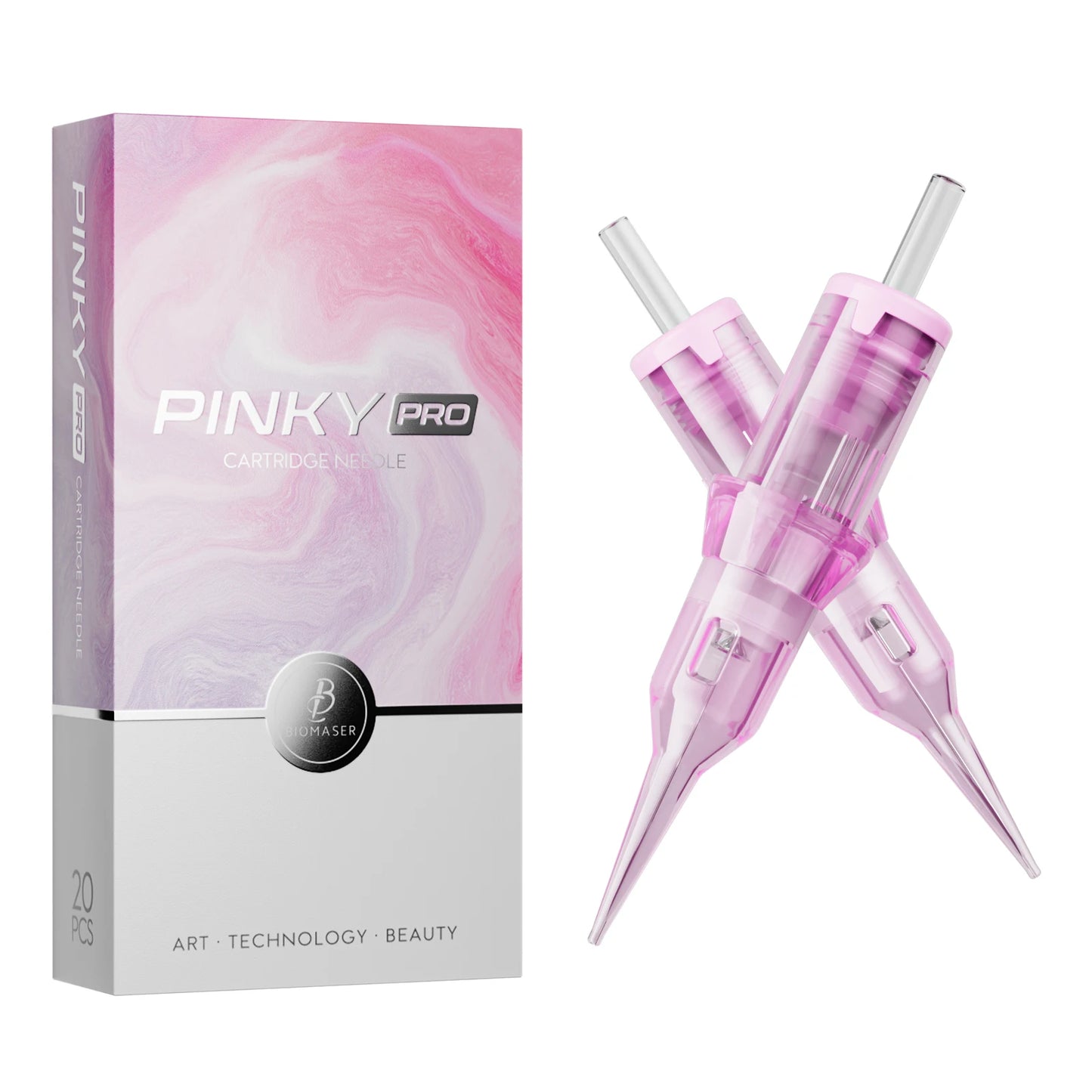 Biomaser PMU Tattoo Cartridge Needle 10pcs Sterilized RL Tattoo Needle for Eyebrow Eyeline Lips Makeup Tattoo Machine Supplies