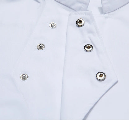 Catering Cooking White Shirt Restaurant Kitchen Chef T-shirt Baker Work Uniform Waiter Hotel Clothes Cook Jacket Cafe Overalls