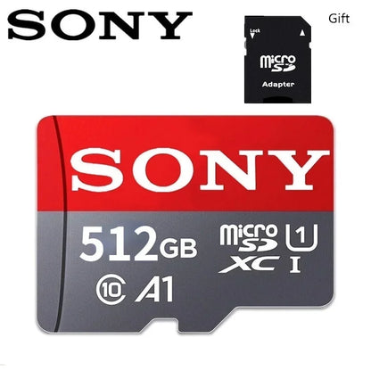 Micro SD-kort Class 10 med SD-adapter – 64GB, 128GB, 256GB och 512GB för Mobil och Kamera