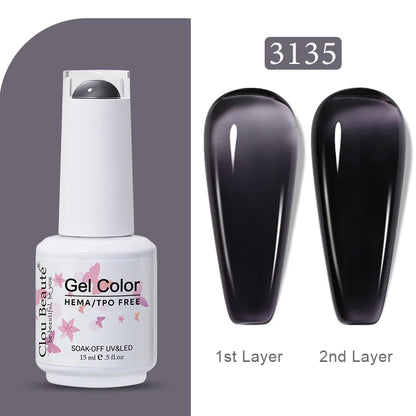 Clou Beaute Transparent French Gel Polish Translucent Nude Pink Red Jelly Glass Milky White Varnish Rainbow Color Nail Art