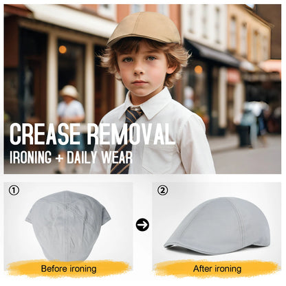 JANGOUL Toddler Boy 100% Cotton Ivy Infant Newsboy Cap Kids Vintage Child Flat Hat Outdoor Spring Summer Beret Hat 646