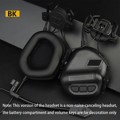 Tactical Helmet Headset Non-picking Noise-Cancelling Headset For Gen5 Helmet Headset Baofeng Radio PTT Adapter Mobile Earphone
