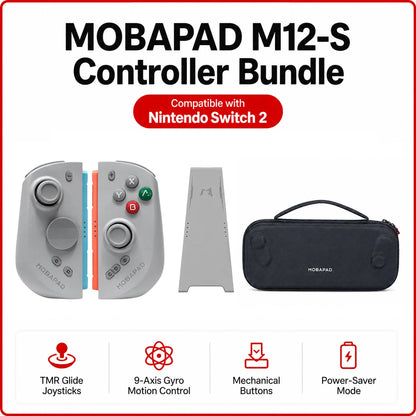 MOBAPAD M12 S Gaming Controller for Switch 2 with TMR Sticks, Mechanical Buttons, 9-Axis Gyro Motion Control, Power-Saver Mode