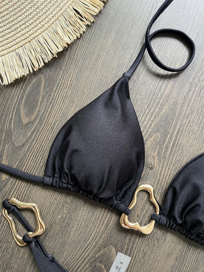 Sexy Halter Micro Bikini 2026 Women Swimsuit Solid Swimwear Thong Bikinis Set Brazilian Beach Wear Bathing Suit Biquini Female