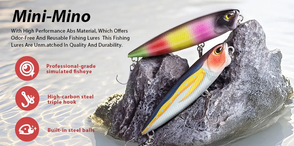 Hanlin Popper 6.5cm/2.56in/5.5g Topwater Baits Walk The Dog Rattle Wobble Fishing Lures Floating Hard Plastic Bass Tackle