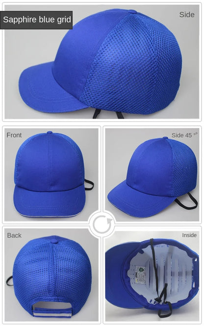 Bump Hat for Safety Baseball Cap Style Hard Hats for Adult Men Women Breathable Lightweight for Head Protection Short Brim