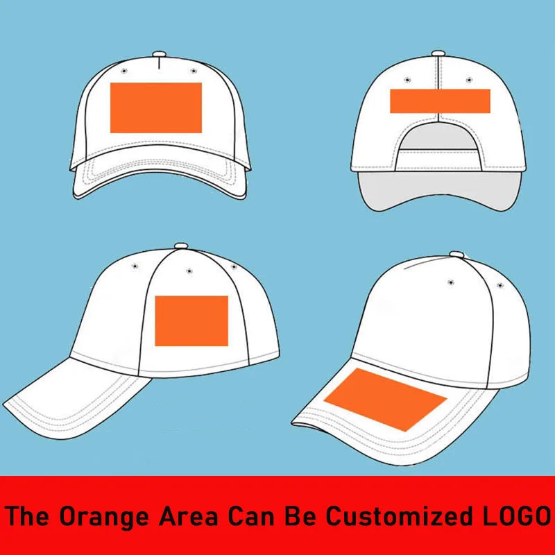 Customized LOGO Men's And Women's Adjustable Baseball Cap Printed Embroidery Peaked Cap Casual Solid Color Hip-Hop Hat