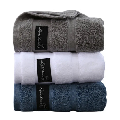 1/2/3pcs Grey Bath Towels Set for Adults - Absorbent Luxury Cotton Towels for Bathroom Home Hotel Beauty Salon Beach Gift Towels