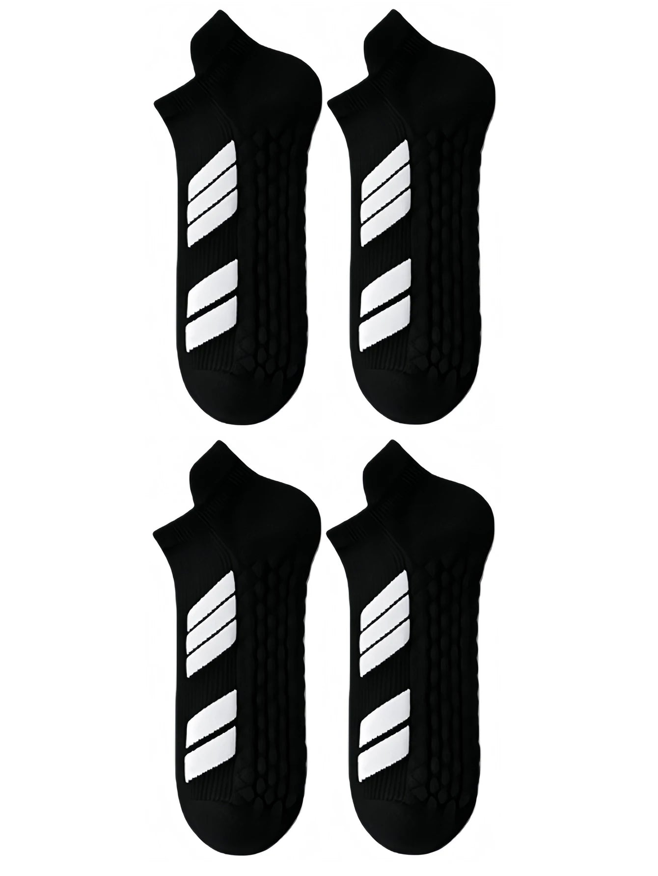 10Pairs Black Low Cut Sports Socks Unisex Breathable Sweat Absorbing Running Basketball Leisure Towel Bottom Socks for Men And W