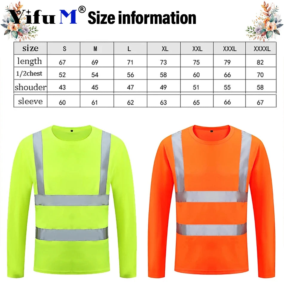 DIY Logo Outdoor Sports Fluorescent High Visibility Safety Work Shirt Breathable Work T Shirt Reflective Vest T-shirt Quick Dry