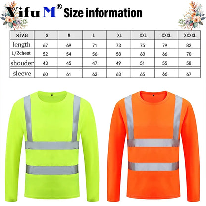 DIY Logo Outdoor Sports Fluorescent High Visibility Safety Work Shirt Breathable Work T Shirt Reflective Vest T-shirt Quick Dry