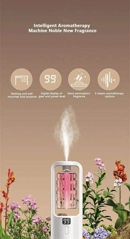 Portable Diffuser Automatic Electric Charge Aroma Machine with Essential Oils Fragrance Spray Wall-mounted Deodorization Toilet