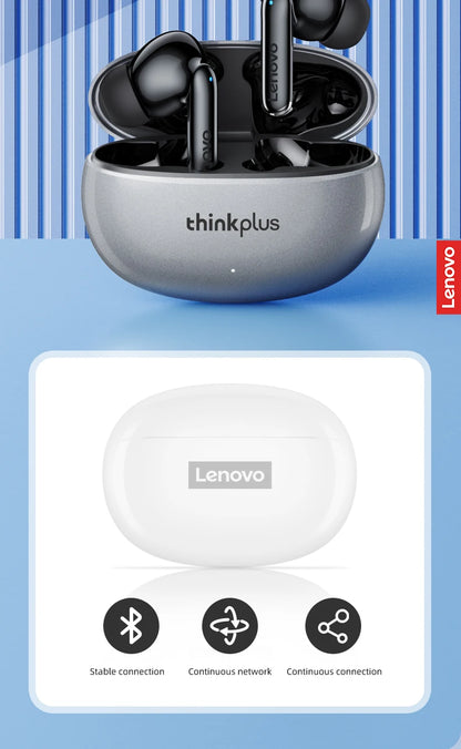 Lenovo GM2 PRO XT88 True Wireless Earbuds – Bluetooth 5.3 Dubbel Mikrofon Touch 4h Speltid Svettskyddad HiFi Bass CE/FCC Vit Svart