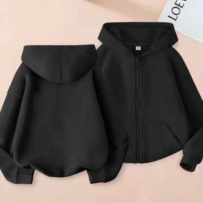 New Solid Color Children's Fashion Kids Boy Hoodies Zip Up Spring Autumn Girls Casual Zipper Sweatshirt Kids Hoodies Sweatshirt