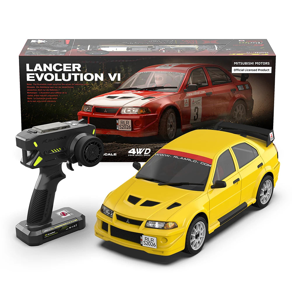 1/7 RC Rally Car 4WD For Mitsubishi Lancer EVO 6.5 Competition Grade Brushless High Speed RTR Remote Control Racing Vehicle