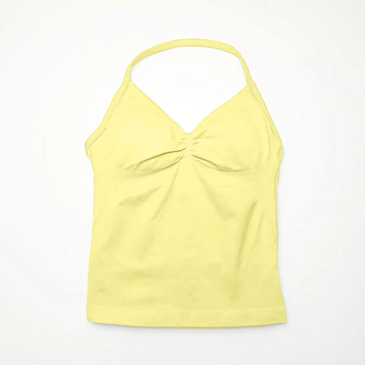 NCLAGEN Seamless Longline Strappy Top Sports Yoga Vest Women Fitness Tank Top Gym Beautiful Open Back Bra Running Workout Halter