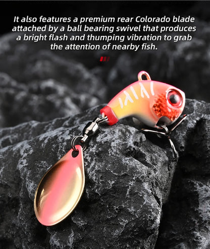 ALLBLUE CYCLONE Tail Spinner Metal Vib Shad Casting Shore Jig Vibration Jigging Blade Spoon Fishing Lure Artificial Bait Tackle