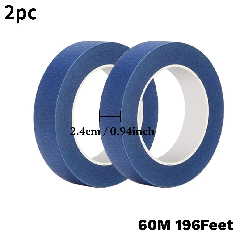 Blå maskeringstejp 60 meter – 12–48 mm, 1- eller 2-pack
